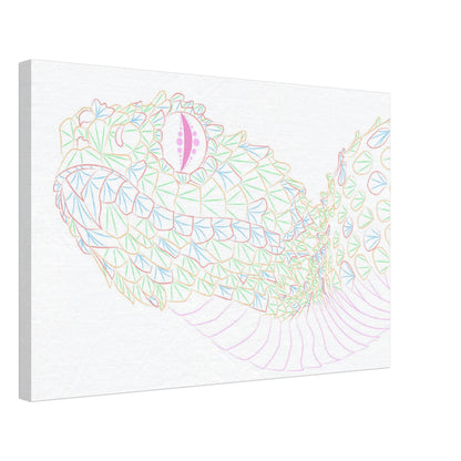Snake Deco Canvas 16x24 Inch White